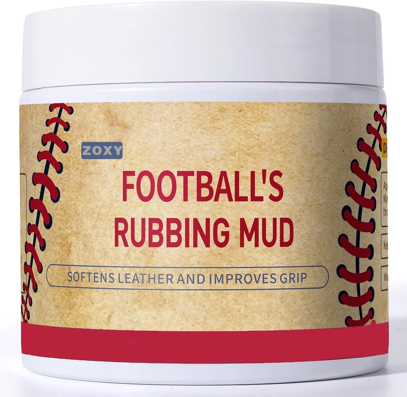 ZOXY Football Rubbing Mud for Breaking in & Enhanced Grip & Darkening Leather, Take The Shine Off New Balls, Football Mud for Leather & Composite Game Balls - Image 1